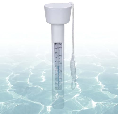 Ancsttu Sensor de Temperatura para Piscinas | Indicador Flotante de Fácil Lectura con Cuerda | 0-50℃ Termómetro Flotante de Agua Accesorio para Piscina, Acuario, Pecera, Exterior, Interior, Hogar
