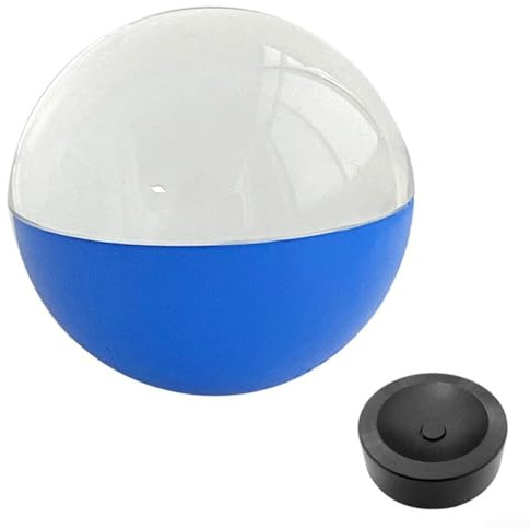 Personalisierte 7 cm Videokugel mit LED, kreativer Musik-Glas-Player für unvergessliche Anlässe, Geburtstag, elektronisch (blau)