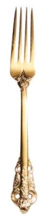 Zerodeko Tenedor de Mesa de Acero Inoxidable 304 Dorado Clásico, Tenedor para Servir Comida y Cena, Utensilio de Cocina para Hogar, Restaurante y Oficina