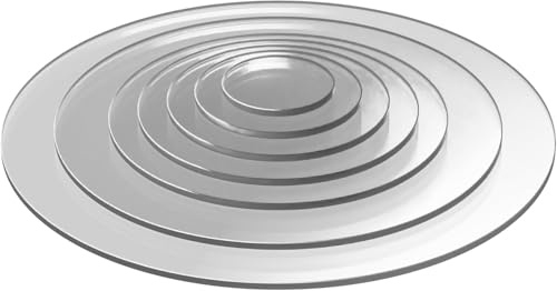 EH Design Plaque en verre acrylique - Découpe ronde sur mesure (diamètre 400 mm et épaisseur 2 mm) - Résistant aux UV et aux intempéries - Transparent et brillant - Pour bricolage, décoration et