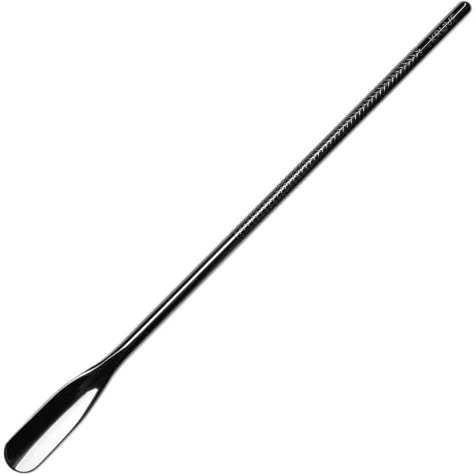 KRUVE Barra de café – 8.6 pulgadas de acero inoxidable (negro) para agitar molidos durante la preparación con agitadores de café, varillas de café o cucharas de café, perfecto para verter, prensa
