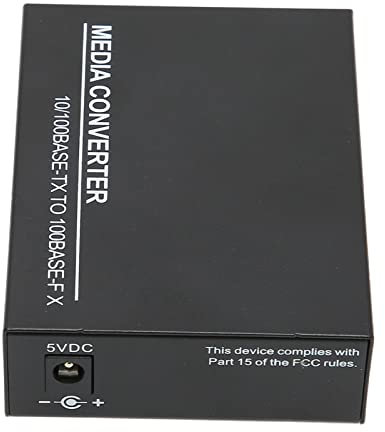 LBEC Modem à Fibre Optique, Convertisseur de MéDia à Fibre Optique avec BoîTier en MéTal éMetteur-RéCepteur à Fibre Optique pour Une Utilisation en IntéRieur et en ExtéRieur Prise UE
