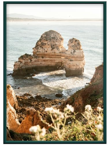 RAWWEST.BIS Alu Bilderrahmen A2 42x59,4 cm mit schnellem Montage-System Plakatrahmen, Alurahmen mit Acrylglas Rahmen aus Aluminium für Bilder Poster Fotos Posterrahmen Fotorahmen, Grün