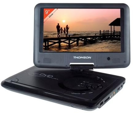 MagneticLand Lecteur DVD Portable écran 9'' Rotatif Noir Thomson