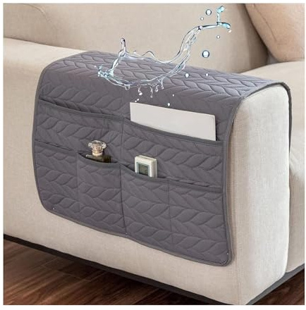 ILiemao Sofa Armlehnen Bezug Armlehnenbezüge Sofaarmlehnenbezüge Für Couch Stuhl Armschutz Wasserdicht Kopfstützenbezug Liegestuhl Armlehnenbezug Sessel Schonbezug Armlehnenschoner(Dunkelgrau)