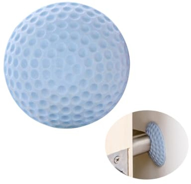 SEWACC Self-Adhesive Rubber Door Knob Protector Bumper Stopper Round Wall Cushion Blue Impact-Absorbing Noise Reduction Pad for Door Handles Furniture and Home Protection