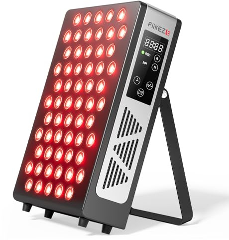 FliKEZE Panel de Luz Roja de Gran Superficie (Modelo Estándar), Lámpara de Terapia de Luz Roja de Amplio Alcance con Temporizador y 4 Longitudes de Onda, Panel LED de Luz Roja, Adecuado para Regalo