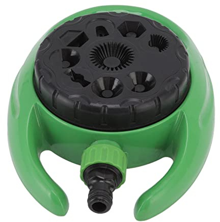 Walmeck Aspersor de Agua, 8 Modos de Aspersión Aspersor Césped Ligero con Cono, Pulverización Lateral, Circular para Riego Jardines