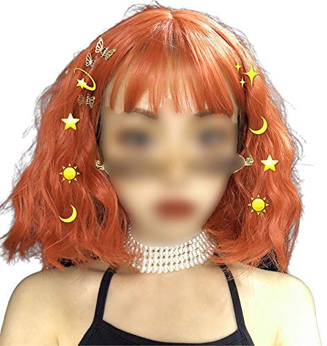Kurzhaarperücke, Bob, Haarstyling, orange, für Mädchen
