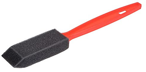 sourcing map 1 Pulgada Espuma Pintura Pinceles Bisel Borde con Plástico Mango Esponja Pinceles para Pintura, Barnices, Poliuretano 2uds