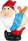 BRUBAKER Garden Gnome Shows His Butt - Cheeky Gnome with Lowered Trousers and Squirrel - Funny Garden Figur - Weatherproof Decoration for Garden Camping and Outdoor - 8 inches tall