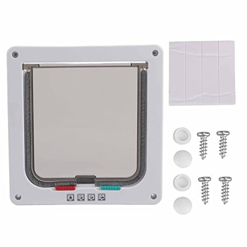 Vitdipy Porta per Gatti per Porte, Porta di sicurezza per animali domestici con serratura e con Serratura per finestre per Porte e pareti Sottili