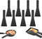 HJZHII Lot de 8 spatules à raclette en nylon (13,5 x 5 cm, noir) pour raclette, poêles antiadhésives pour fromage, grills, planches gourmettes, poêles à frire, fondue