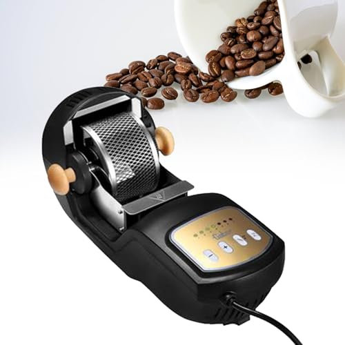 Stainless Steel Drum Coffee Bean Roaster for Home and Commercial Use, Gas Burner Powered