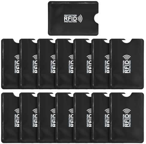 Zelphvt 15 Stück RFID Blocker Kartenhülle, Bankkarten SchutzhüLle Karten SchutzhüLle Kreditkartenetui RFID Schutz für Frauen und Männer