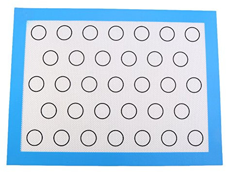 Tappetino per Macaron Stampo Macaron in Silicone Tappetino da per Macarons, Stuoia per pasticceria Dimensioni 30 * 40cm(Blu)