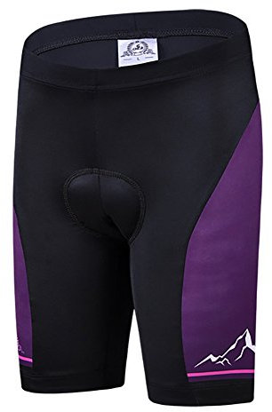 YFPICO Kinder Fahrrad-Shorts/Rad-Hose Mit Innenhose/Mountainbike - Atmungsaktiv schnelltrocknend, Violett, 122/128
