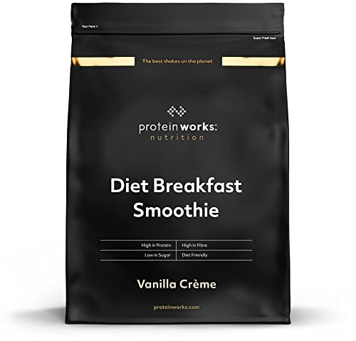 Protein Works - Ultimate Diet Breakfast Shake, Low Calorie Breakfast Shake, High Protein, Low Sugar Breakfast, 9 Servings, Vanilla Crème, 500g