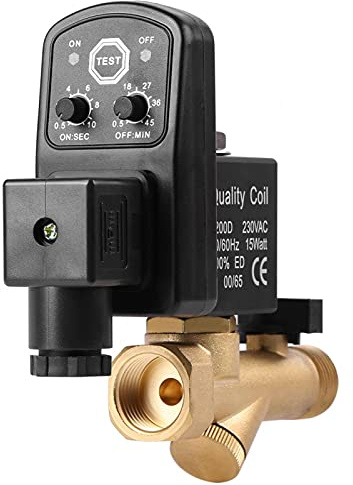 Válvula de drenaje automática G1/2 DN15 Válvula de drenaje temporizada electrónica automática para gestión de condensados ​​de compresores de aire(AC230V)