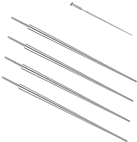 ZS 18/16/14G G23 Titane Insertion Pin Cône pour Nez Oreille Nombril Labret Threadless Piercings Bijoux Kit, 4Pcs Push in Bijoux de Corps Stretching Kit Assistant Tool (16G)
