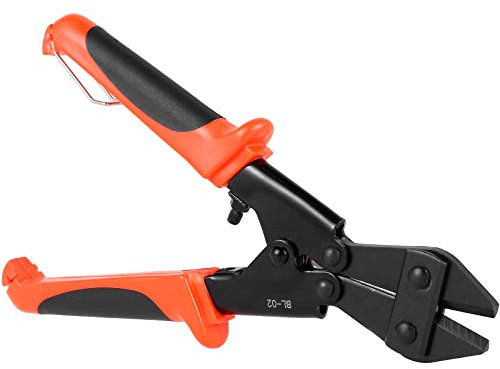 DRBIT Heavy Duty Bolt Cutters 8 Inch Mini Bolt Croppers with Easy Grip Handles Anti-Slip High Strength Screw Cutter Pliers for Fencing Barbed Wire Nails and Screw