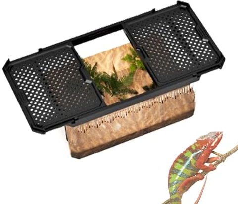 Reptil bassäng ABS ödla terrarium reptilbur för ormar stapelbara ormtankar för reptilburar transparent reptil avelsfall amfibieinhägnad, inkublåda