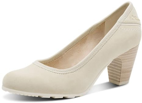 s.Oliver Damenschuhe Pumps mit Blockabsatz Bequem, Beige (Cream), 40 EU