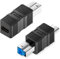 chenyang Pack de 2 adaptadores USB C macho/hembra a USB 3.0 tipo B macho para impresora, disco duro, escáner