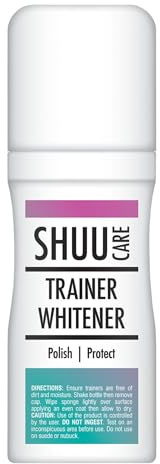 White Shoe Whitener – Colour Restorer and Polish for Trainers, Sneakers, Canvas and Leather Shoes, Brightens and Cleans Soles, Removes Stains and Dirt