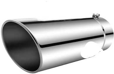 SQOFJDF Garganta Cola Coche Tubo Escape Universal Recto 5 Pulgadas Entrada y 6 Pulgadas Salida Coche Punta Escape 15 Pulgadas de Longitud anticorrosivo