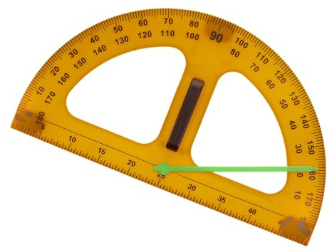 SAFIGLE Goniometro Semicerchio in Plastica Leggero per Insegnanti Strumento Geometria per Lavagna Bianca Protractor per Lezioni di Matematica Misura Pratica e Portatile