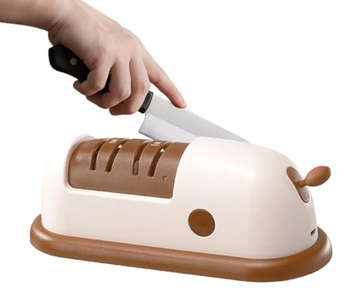 Holdes Affûteur De Couteaux De Chef - Petits Affûteurs Électriques Pour Couteaux De Cuisine - Appareil De Cuisine Rechargeable Pour Acier Inoxydable Et Céramique - Pour Affûtage Rapide, Polissage,