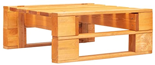 Frdhee Tabouret d'extérieur, tabouret de jardin, repose-pieds de jardin, tabouret de camping, chaise de jardin, ottoman extérieur, palettes en bois marron miel, pour camping, terrasse, salon, stable