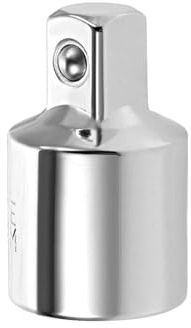 1/2 Inch Female to 3/8 Inch Male Socket Adapter, Cr-V Steel Drive Reducer with Ball Detent, Chrome Finish Converter for Ratchets and Wrenches