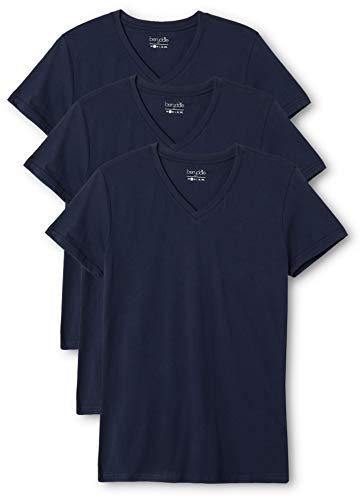 berydale BD158, Maglietta con Scollo a V Donna, Blu (Scuro), XL