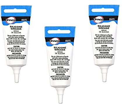 Danco 88693P Waterproof Faucet O-Rings | Silicone Lubricant | Plumbers Grease | 0.5 oz | 3-Pack