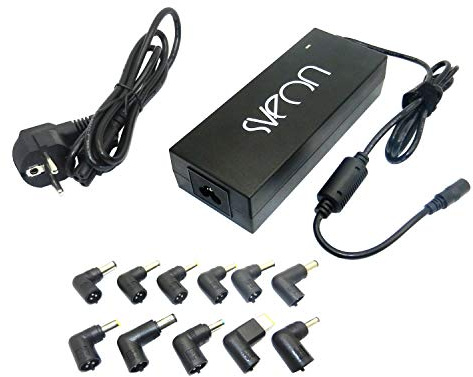 Sveon SAC120N - Cargador de portátil, Color Negro