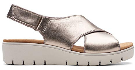 Clarks dam Tådelare Un Karely Sun, Guldguld metallisk, 42 EU