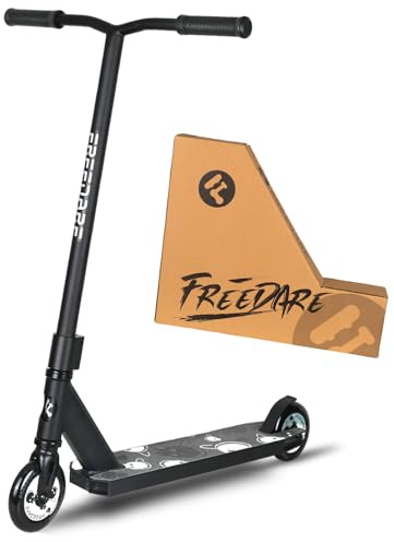 FREEDARE Pro Stunt Scooter for Kids 8 Years and Up, Teens, Adults, Boys and Girls Freestyle Street Trick Scooter for Intermediate and Beginner Skate Park - Black/JB-3