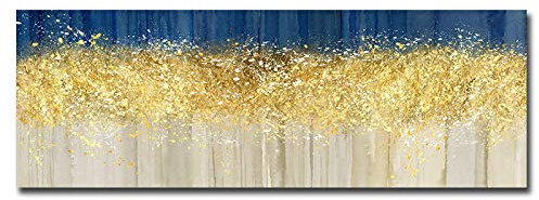 SXKJ Schlafzimmer Dekoration Gold abstrakt gedruckte Wandmalerei auf Leinwand Moderne großformatige Leinwand Kunstdrucke Home Decor Picture-70x140cm Kein Rahmen