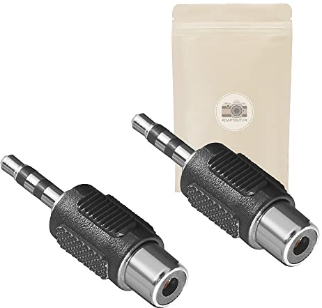 2 x Adapter Mini Klinke 3,5 mm Stereo auf RCA Mono HiFi Audio