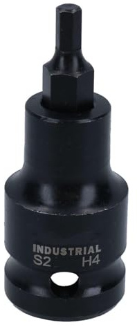 4mm 1/2in Drive Stubby Impact Impacted Male Allen Hex Key Socket 55mm Length