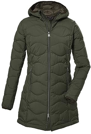 G.I.G.A. DX Femme Parka matelassée avec capuche/parka fonctionnelle aspect duvet GW 20 WMN QLTD PRK, olive, 42, 39844-000
