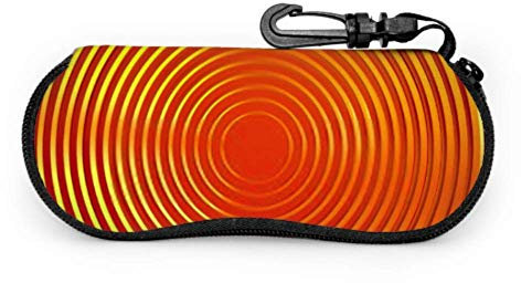 GQWJKSZ Brillenetui, elegantes Metall-Hintergrund-Sockel-Podium, Studio-Sonnenbrillen-Softcase, ultraleichtes Neopren-Reißverschluss-Brillenetui mit Karabiner