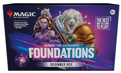 Magic: The Gathering Grundstein Einsteigerbox – 2 spielfertige Tutorial-Decks, 8 Jumpstart-Decks, 2 Spielmatten, 2 Spindown-Lebenspunktezähler, 2 Schritt-für-Schritt-Anleitungen (Englische Version)