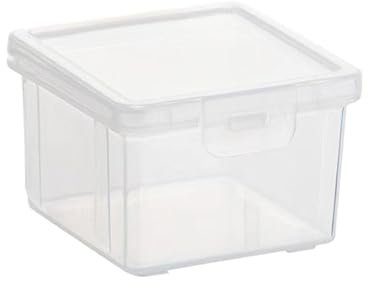 Porta dischetti di cotone quadrati, dispenser per supporti Qtip | Custodia per cosmetici per trucco,trasparente Scatola portaoggetti per cosmetici, scatola portaoggetti per cotton fioc per rimozione c