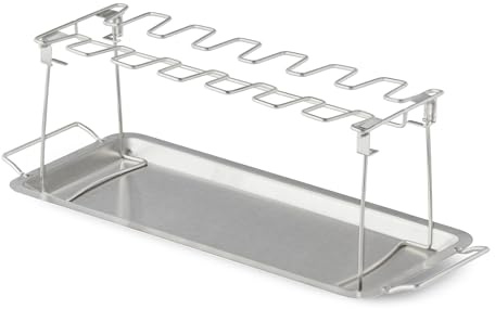 Amazon Basics Halter für Hähnchenkeulen und -Schenkel, Silber, 1 Stück