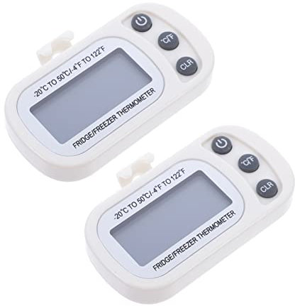 Cabilock 3 Juegos Termómetro Para Refrigerador Termometro Para Frigorifico Termometro Congelador Fahrenheit Termómetro Para Congelador Termómetro Portátil Abdominales 2 Piezas * 3