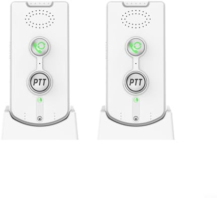 Interfono wireless intelligente con portata di 1000 m, sistema di citofono a prova di acqua wireless vocale bidirezionale, batteria ricaricabile integrata per comunicazioni domestiche (bianco)