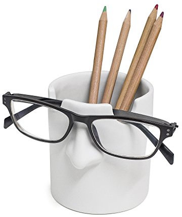 balvi Stifte- und Brillenhalter Mr. Tidy Farbe Weiß Legen Sie Ihre Brille in Heim und Büro immer
